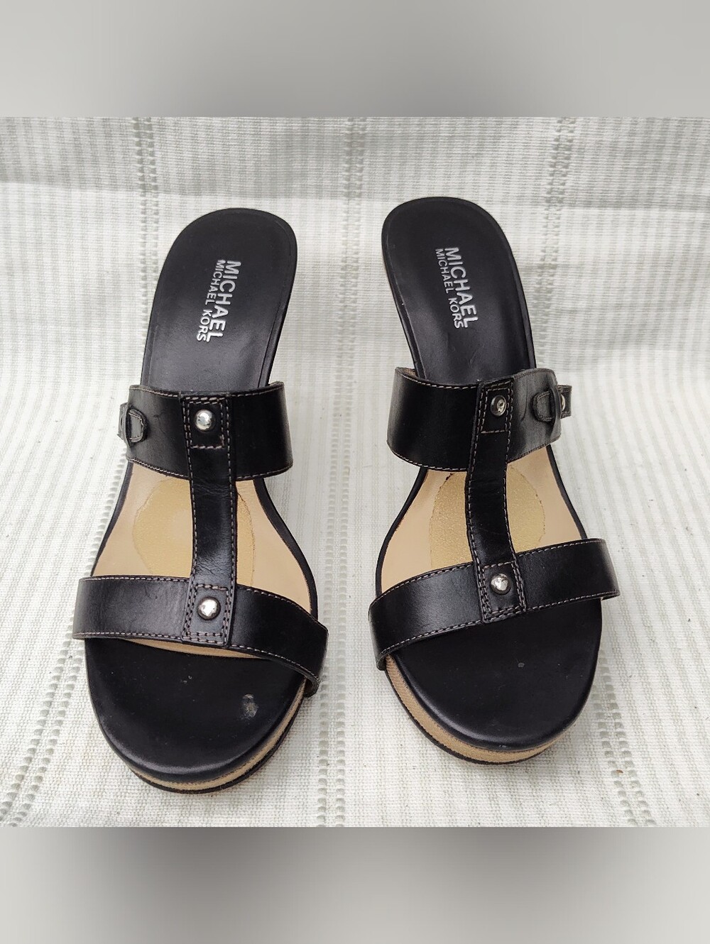 Michael Kors Open Toe Wedge Sandals Sz 8M